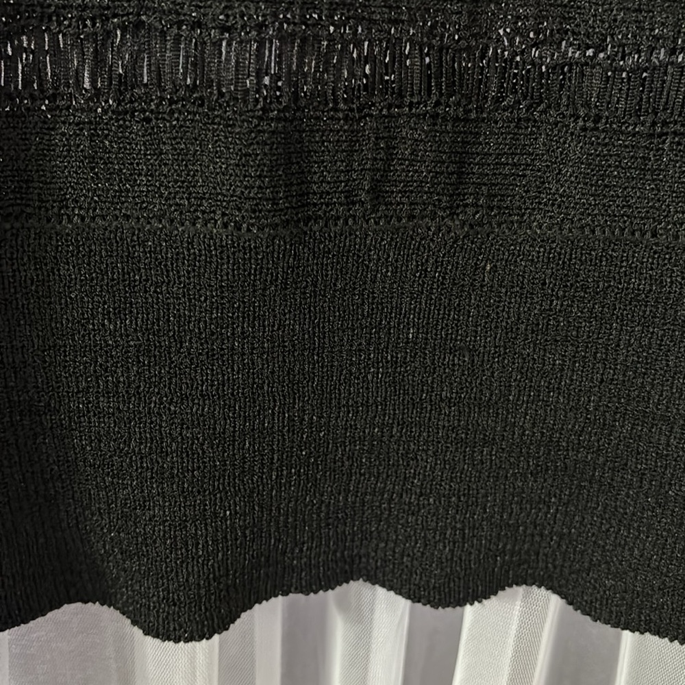 Sassy and sexy black sweater top!  See through!  Lots of stretch! - Picture 6 of 7